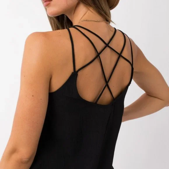 Scottlyn Back Cross Spaghetti Strap Top - Picture 7 of 8